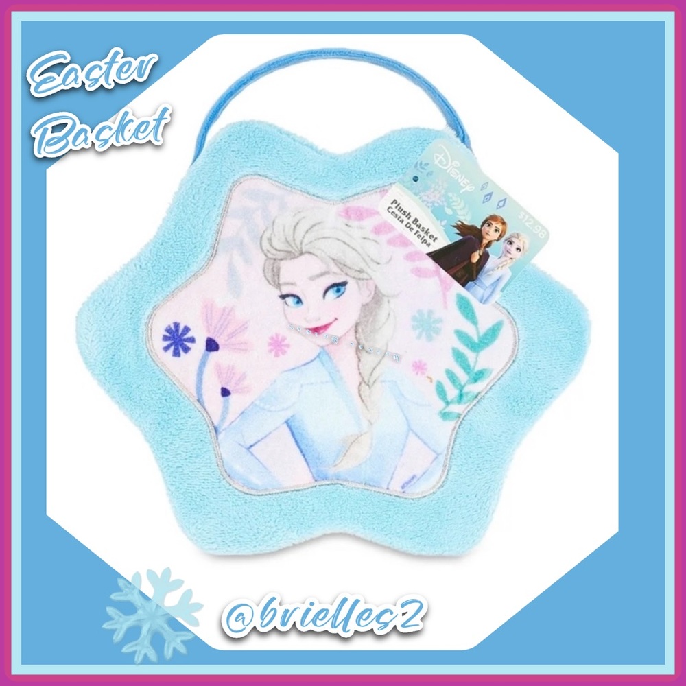 🐰❄️ New Disney Frozen Elsa Plush Star Easter Basket : Bag